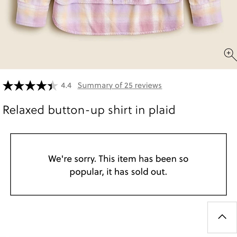 J. Crew Pink and Yellow Plaid Button Down Oversized cotton flannel shirt - Picture 8 of 8